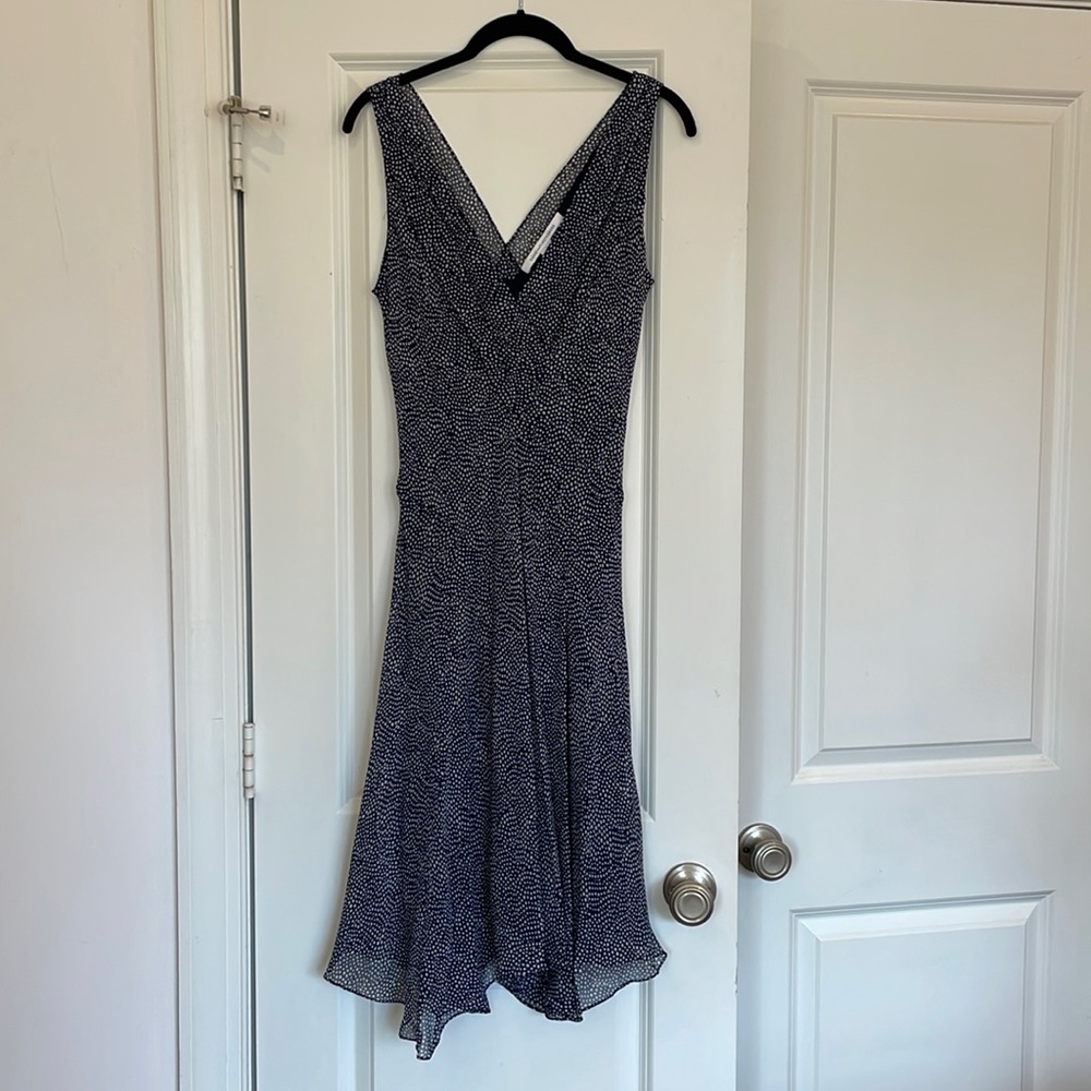 Diane Von Furstenberg Silk Polka Dot Midi Dress
